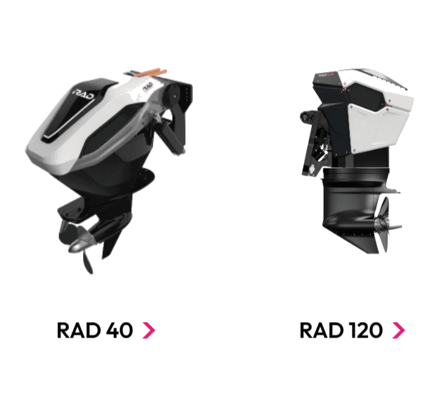 Motores eléctricos fueraborda RAD 40 y RAD 120